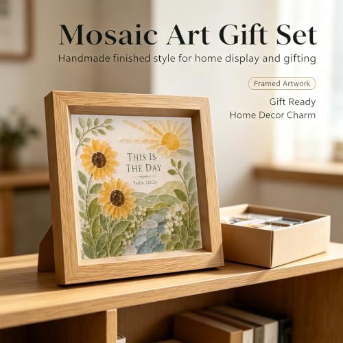 DIY Mosaic Art Gift Set Acrylic Gem Nature Theme Patterns Decor - Image 7