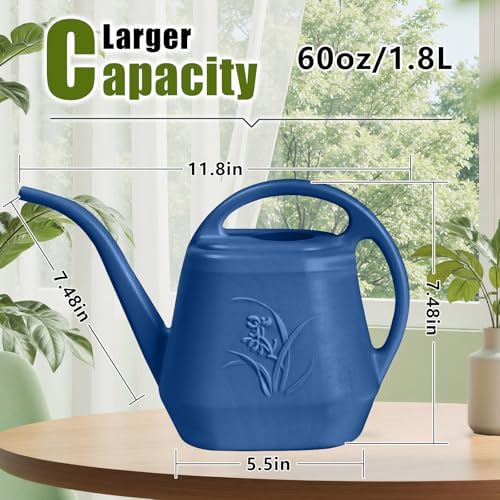 Plastic Watering Can Grip -1/2 Gallon - Blue - Image 2