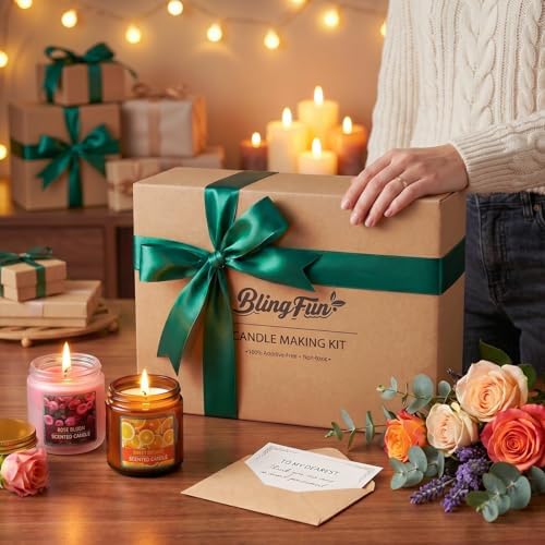 Blingfun Soy Wax for Candle Making - DIY Candle Making Supplies with Natural Soy Wax, Candle Wicks, Wick Holders, Premium Candle Wax for DIY Candle Crafting(1LB) - Image 7