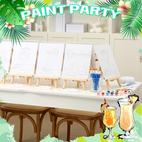 Motipuns 12 Set Cocktails Pre Drawn Canvas for Paint for Adults - Image 5