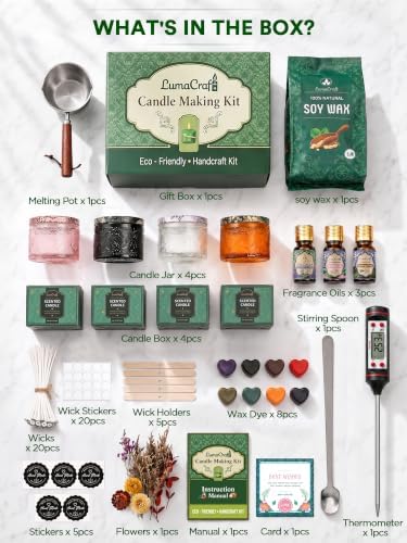 Soy Wax Candle Making Kit, Complete DIY Craft Set for Adults - Image 2