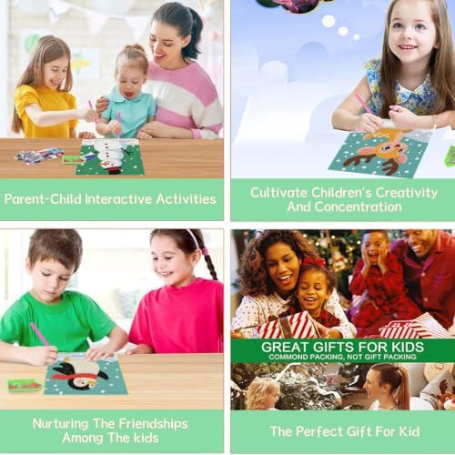 ICYANART 4 Pack Christmas Diamond Art Painting Kits for Kids 6x6 Inch - Image 6