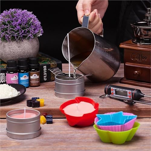 Alianm Candle Making Kit DIY Candle Kit Soy Bean Wax Making Supplies Handmade Aromatherapy Beeswax Crafts Gifts Mold Tool Sets - Image 4