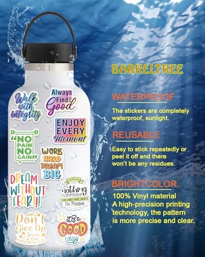 300 PCS Motivational & Positive Affirmation Sticker Pack – Inspirational Vinyl Quote Stickers for Teens, Adults & Teachers | Waterproof Decals for Water Bottles, Laptops, Journals & Scrapbooks - Image 6