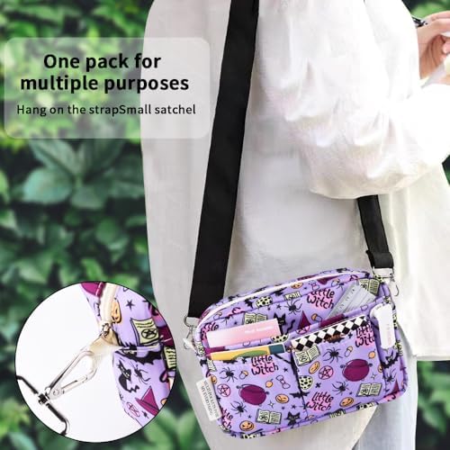 Multiple Pockets Portfolio Organizer with Zipper,Makeup Bag Pencil Pouch - Image 6