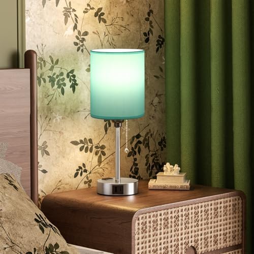 Small Bedside Table Lamp for Bedroom - Desk Lamp with USB Ports for Dorm - Image 2