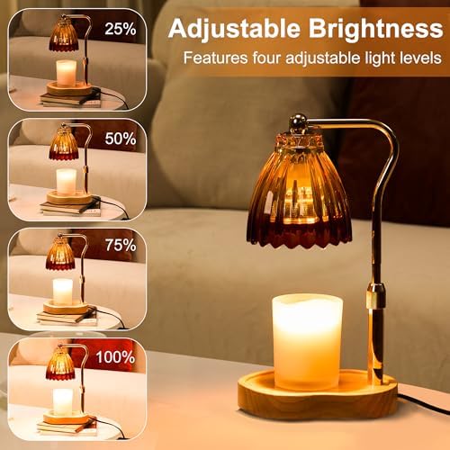 Candle Warmer Lamp with Timer Dimmable, Gold Gift Wax Warmer Lamps - Image 3