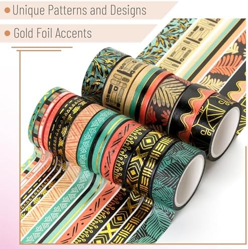 Mr. Pen- Washi Tape Set, 21 Rolls, Assorted Sizes, 5.5 Yards/Roll - Image 3