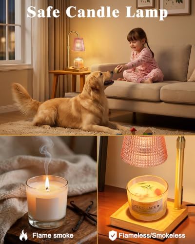 Pink Candle Warmer Lamp with Timer, House Warming Gifts New Home Decor - Image 4