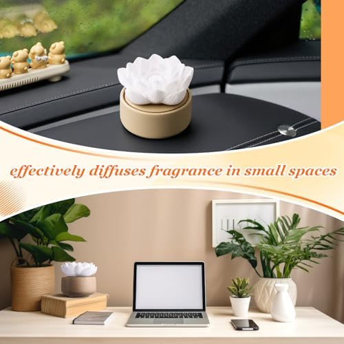 Honeydak 1 Pcs Ceramic Essential Oil Diffuser, Non Electric,Lotus - Image 5
