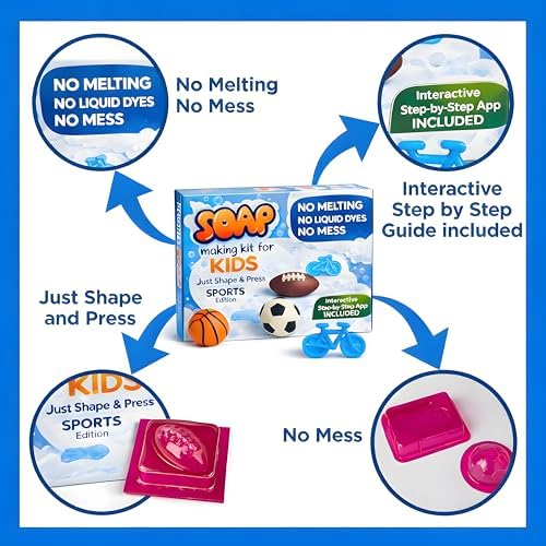 ZenseMe Soap Making Kit for Kids – DIY Sports Theme Soap Making Kit - Image 2