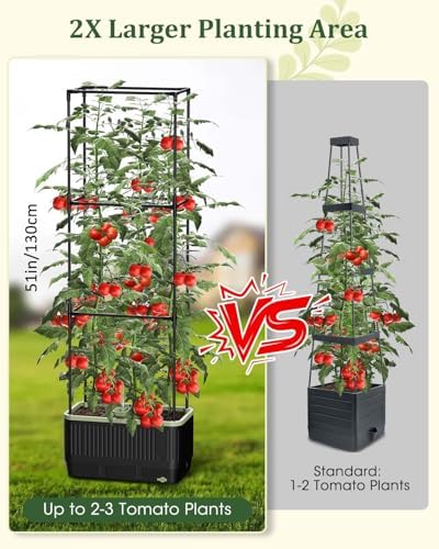 2PCS Self Watering Tomato Planter with Trellis - Image 2