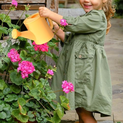 Small Watering Can for Kids, 700ml/23.7 Oz Plastic Watering Can for Indoor Plants Garden Flower (Yellow) - Image 5