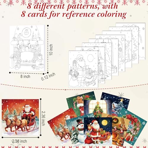 Cholemy 36 Pcs Paint and Sip Kit Gift for Adults 8''x10'',Christmas A - Image 3
