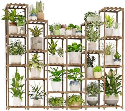 GENTINGBRO 22 Tiers Plant Shelf for Plants Large Indoor Plant Stand Plant Rack Extra Large Wood Plant Stands for Hanging Plant Holder for Patio Balcony Garden by Gentingbro