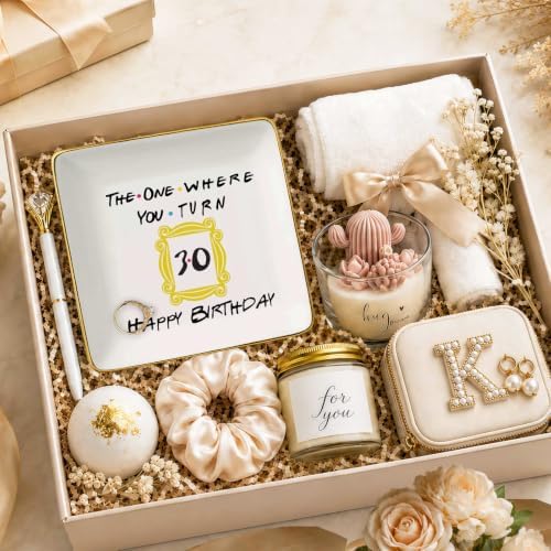 Topthink The One Where You Turn 30 Happy Birthday- Funny 30th Birthday Gift for Women,Her,Best Friend,Coworker -Turn Thirty Gift-Ceramic Jewelry Holder Ring Dish Trinket Box Tray-Friends TV Show - Image 3