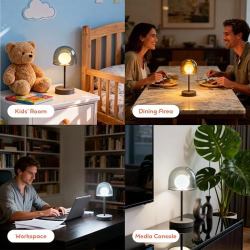 LED Modern Lamp, Small Mushroom Lamp Cordless, Unique Decor Light - Image 5