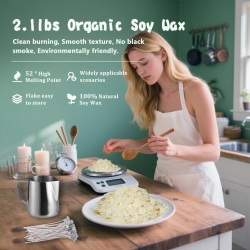FAIRYELF Soy Candle Making Kit for Adults & Hot Plate, DIY Starter Supplies - Image 3