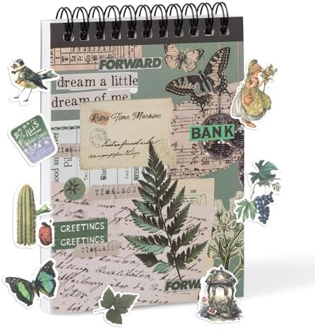 476PCS Vintage Washi Sticker Book & Botanical Journaling Stickers by RISYPISY