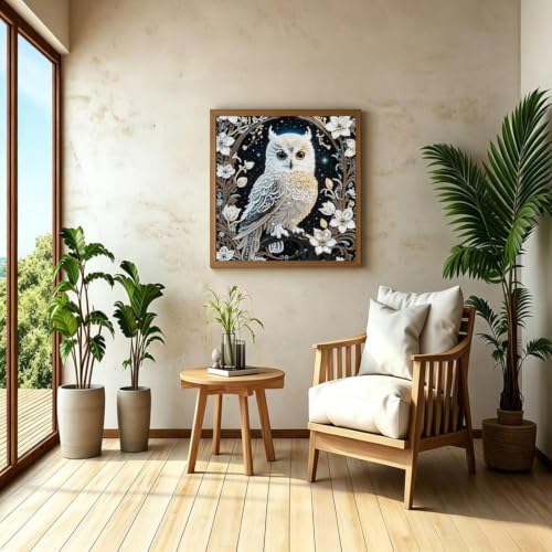 Owl Special Shape Diamond Painting Kits for Adults DIY crafts 12 x 12inch - Image 3