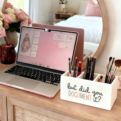 Funny But Did You Document It Pen Pencil Holder for Desk, HR Human Resources Gifts, Office Humor Gifts for Coworkers Women Men Wooden Box Sign Decorations for Office Desk Tabletop - Image 5