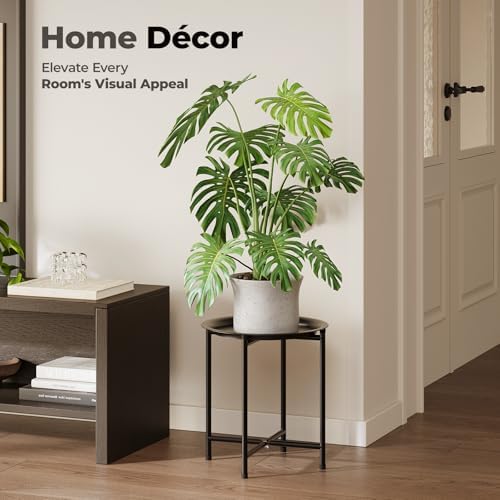 Bamworld Plant Stand Indoor Tall Plant Table Outdoor Plant Stool Black - Image 4