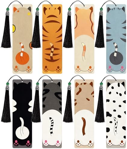 8PCS Diamond Painting Art Bookmarks,Cute Acrylic Bookmarks Crafts Kits Gifts with Pendants for Adult Women Book Lovers (cat2) by Unknown