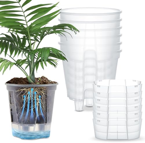 Wonderjune Self Watering Planter, 5.91'', Clear, 6 Pcs by Wonderjune