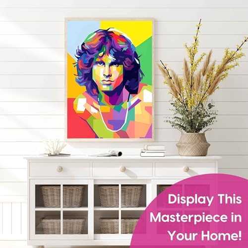 Jim Morrison 5D Diamond Painting Kit Full Round Drill DIY Wall Art 12x16 - Image 2