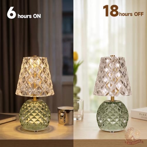 MJ PREMIER Rechargeable Table Lamp Cordless Mushroom Lamp with Timer Green - Image 6