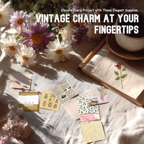 slapaflife 450 PCS Vintage Scrapbook Supplies Junk Journal Supplies, Scrapbook Supplies Kit Include Flowers for Scrapbooking, Planner, Craft Supplies - Image 5