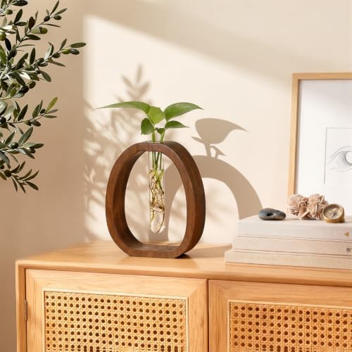 3 Set Plant Propagation Station Vase, Brown, Multiple Sizes - Image 4