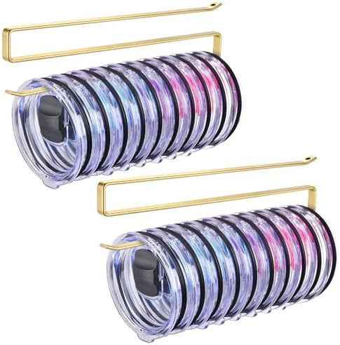 2Pack Tumbler Lid Organizer, Under Cabinet Cup Lid Holder, Golden by Unknown