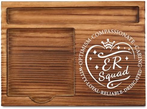 THRXOBN Desk Organizer for ER Staff & Healthcare Professionals - Natural Wood with Slots for Notes, Pens, and Small Office Supplies – Practical & Stylish Workspace Solution,WSH34 by THRXOBN