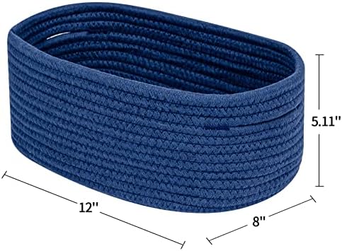 CubesLand Storage Basket, Cotton Rope, Navy Blue, 2 Pack, Organizing/Storage, Closet, Shelves, Decorative - Image 5