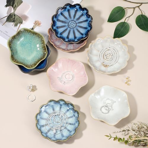 uxcell 1pcs Ceramics Jewelry Plate Lotus Leaf Shape Bowl Purple - Image 4
