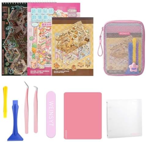 11-in-1 Sticker Craft Studio, Ultimate DIY Miniature Diorama Kit with Tweezers & Accessories by WEINSYT