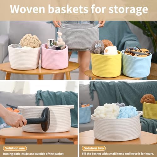 Happyiren Cute Woven Storage Basket – Hunter Green Empty Gift Burr Basket - Image 7