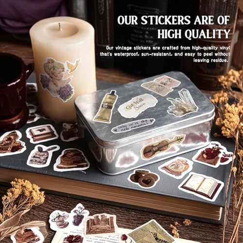 300 Pcs Vintage Stickers, Junk Journal Supplies, Cute Stickers for Journaling Supplies, Junk Journal Supplies, DIY Paper Crafts, Water Bottle Laptop Computer - Image 5
