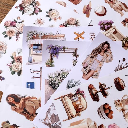 A5 Size Journaling Stickers - 200 Pre-Cut Washi Stickers for Junk Journal & Scrapbooking - Image 6