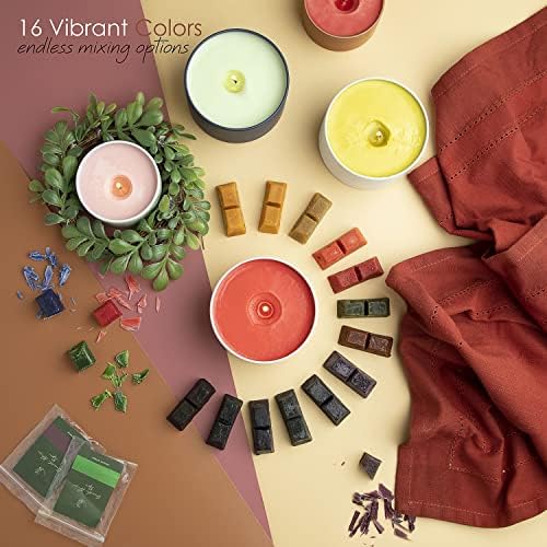 Hearth & Harbor Organic Soy Candle Making Kit for Adults, DIY Crafts, Complete Candle Making Supplies Include Natural Soy Wax, Tins, Scents, Dyes, Wicks & More – Gift Idea, Perfect Home Decor – 2 Lbs - Image 5