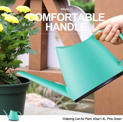 Small Indoor Plant Watering Can Long Spout 1.4L Pine Green - Image 5