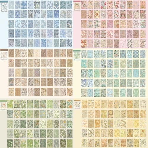 12 Sets 600 Sheets Vintage Floral Stickers, Aesthetic Sticker Book for Journaling, Different Flower Themes Scrapbook Supplies Ideal DIY Decorative Gifts for Women Girls Adults Teens Junk Journal - Image 4