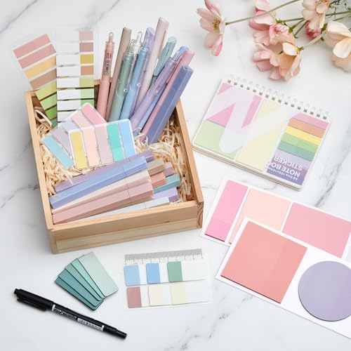 Jutom 41 Pcs Aesthetic Book Annotation Kit with Pencil Bag Bible Journaling Kit Notebook Sticky Note Tab Highlighter Black Ink Pen Page Marker School Office Supplies Christmas Bible Lover Gift(Green) - Image 6