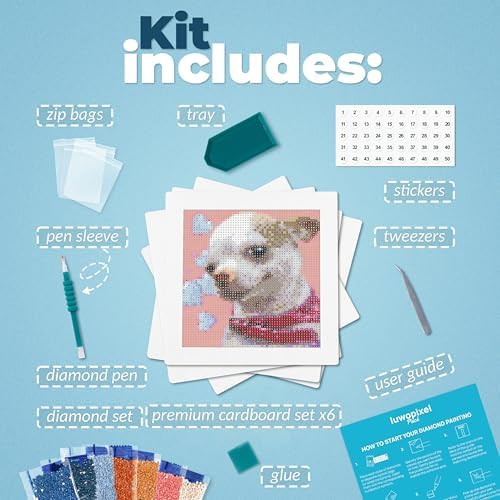 LuwoArte 6 Pack Diamond Painting Kits for Adults – Featuring Meme Doggies and Cute Dogs – Full Drill DIY Paint Gem Art for Adults – Brilliant 5D Diamond Painting Kit–Relaxing Craft for Home Wall Décor - Image 2