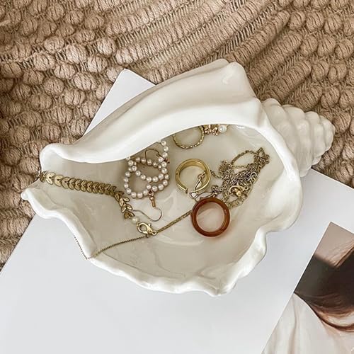 Conch Shape Ceramic Jewelry Tray - Jewelry Decorations Dish - Image 4