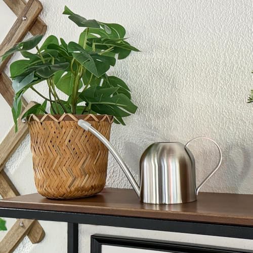 IMEEA Small Watering Can for Indoor Plants, Stainless Steel with Long Spout, 15oz/450ml – Perfect for Desk, Windowsill & Bonsai - Image 5