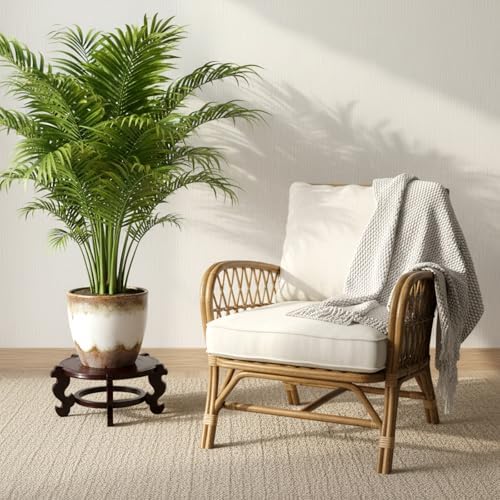 10 Inch Wooden Plant Stand Indoor Chinese Fishbowl Planter Display Stand Wooden Planter Stands Asian Vase Pot Stands for Indoor Vase Flower Pot Fishbowl Oriental Style (10 Inch) - Image 7