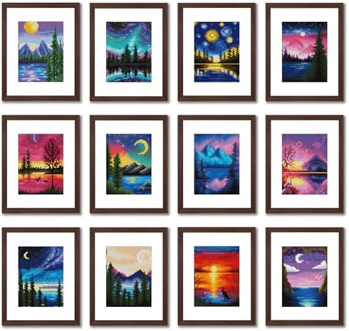 12 Pcs Small Diamond Art Kits Landscape Diamond Art Kits for Adults by Aestalrcus