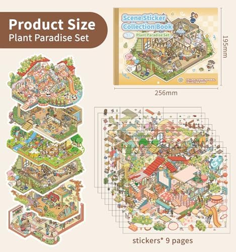 6 Sets DIY 3D House Stickers Fun DIY Stickers Scene Sticker Book - Image 4